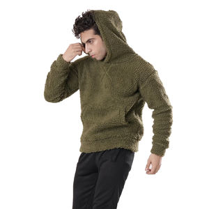 Service OEM Sweats à capuche en fourrure pour hommes Sweats à capuche en fourrure respirante à manches longues et anti-rides de couleur personnalisée pour adulte avec poche - Product Image 3