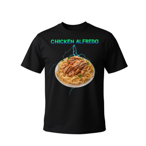 T-shirt vintage anni '90 con meme di Chicken Alfredo in stile rap bootleg, maglietta promozionale con meme - Product Image 3