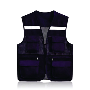 Chaleco DE SEGURIDAD reflectante con patrón de diseño de logotipo personalizado de poliéster estampado para construcción y construcción de jardines - Product Image 3