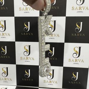 925 Sterling Silver Gold Plated Hip Hop Fine <b>Pendants</b> & Charms Iced Out Custom Letter VVS Moissanite Diamond <b>Pendant</b> for <b>Men</b> - Product Image 2