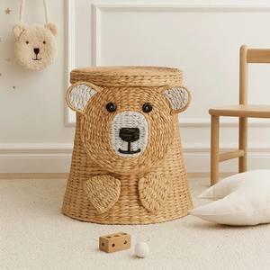 ตะกร้าจัดระเบียบห้องเด็ก ลายจิ้งจอกน่ารัก คุณภาพสูงสุด ทำจากวัสดุธรรมชาติ หวายน้ำ - Product Image 3