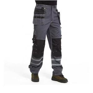 Haute qualité 100% coton réfléchissant sécurité vêtements de travail protection Cargo pantalon de travail pantalon de soudage antistatique et industriel lourd - Product Image 3