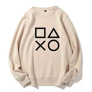 เสื้อ Crewneck ขนาดใหญ่ธรรมดาคุณภาพสูงแบบกําหนดเองสําหรับผู้ชายเสื้อสเวตเตอร์แขนยาวเสื้อสเวตเตอร์พรีเมี่ยม - Product Image 3