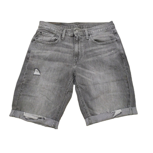 Pantalones cortos de mezclilla bordados desgastados transpirables de gran tamaño para hombre personalizados ropa de calle bonita diseño rasgado cintura media ligera para el verano - Product Image 1