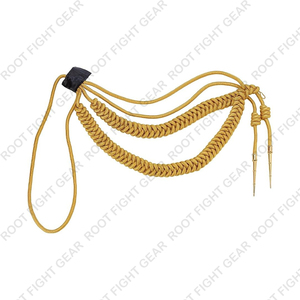 Aiguillette tactique de luxe personnalisée en fil d'or avec épingle de sûreté pour accessoires d'uniformes de cérémonie - Product Image 3