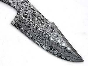 Cuchillo de Damasco ultra afilado en blanco hecho a mano herramienta de supervivencia al aire libre de caza de alto rendimiento con patrones resistentes OEM personalizables - Product Image 3
