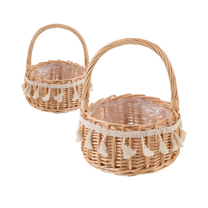 Hot Item!!! Handwoven Rattan Vietnamese VINTAGE COUNTRY BASKET Natural Easter <b>Egg</b> Gift Picnic Basket With Durability - Product Image 1
