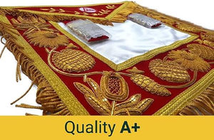 Delantal Masónico Personalizado de Past Master |   Hilo de Oro y Plata para Bordado |   Fabricante Profesional de Insignias de Pakistán - Product Image 4