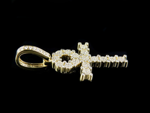 Plata Ankh Cruz Moissanite diamante colgante para hombres mujeres estilo egipcio Iced Out Hip Hop joyería religiosa de lujo - Product Image 3