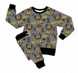 Vente en gros de vêtements pour bébés en éponge française deux pièces ensembles de vêtements pour enfants ensemble de jogging pour bébé ensemble de sweat-shirts en bambou ODM OEM - Product Image 3