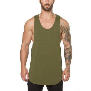 Ropa de gimnasio Ropa Hombres Camisetas sin mangas Logotipo personalizado Algodón Poliéster Color sólido Camiseta sin mangas básica para hombres - Product Image 4