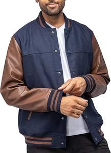 Blouson universitaire pour homme, bombardier de baseball Letterman Vestes décontractées pour homme - Product Image 5