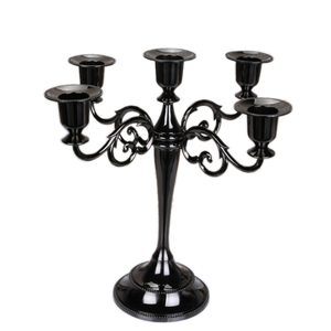 4 Arms Candle Holder, Metal Gold Silver 5 Branches Candle Stick Stand European Style <b>Candelabra</b> for Dinner Wedding Home Decor - Product Image 6