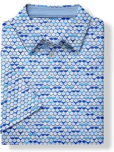 Chemise de golf pour homme en maille solide de haute qualité avec logo personnalisé, impression par transfert thermique, performance estivale - Product Image 3