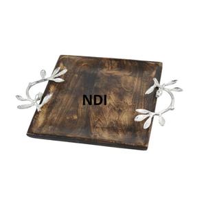 Bandeja de servidor de Pasta de calidad estándar Forma personalizada Cocina Catering Uso Mango Bandeja de madera Venta caliente Bandeja de servicio de catering - Product Image 1