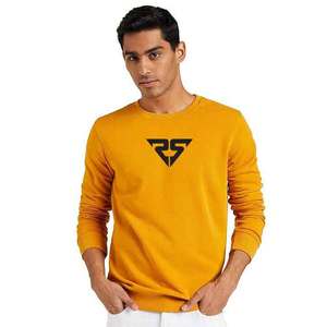 Sweat-shirt avec logo personnalisé de haute qualité pour hommes, couleur tournesol, design uni pour l'hiver, capuche imprimée en relief à la mode - Product Image 1
