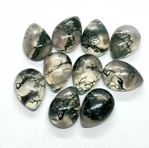 Agata di cristallo di agata di pietra grezza di muschio di guarigione punti grezzi di colore verde unico pietra grezza