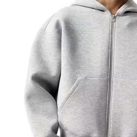 Sudadera con Capucha para Hombre, 100% Algodón, con Logotipo Personalizado en la Parte Delantera, con Bolsillo, Corte Holgado, Tejido de Punto Ecológico para Invierno