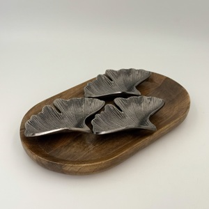 Venta Caliente, Diseño Nuevo y Lujoso, Fruteros con Forma de Hoja con Acabado en Níquel Negro para Servir Frutos Secos por R B Overseas - Product Image 6