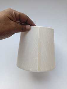 Nouveautés : Abat-jour mini conique blanc en soie dupion pour lustres suspendus, décoration de table à manger, abat-jour à clipser - Product Image 2