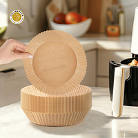 OOLIMA Doublures en papier jetables pour friteuse à air, anti-graisse, antiadhésives, en papier sulfurisé, emballage supermarché pour cuisson sans huile