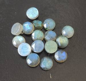 Piedra lunar labradorita natural 4mm-30mm corte de Rosa redondo espalda plana piedras preciosas sueltas al por mayor para la fabricación de joyas - Product Image 3
