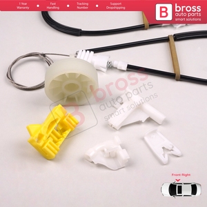 Kit de réparation de lève-vitre électrique BWR562, porte droite, pour Clio MK2 BB CB SB 1998-2012, 2/3 portes, HB, Coupé, Van, 7700842246 - Product Image 5