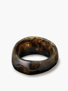 latest Resin Bangle Set of 2 Amber Brown Color Elegant Stylish Jewelry for Women Stackable Resin Bracelets Fashion Accessory - Product Image 4