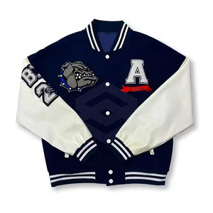 Nueva llegada de los hombres de alta calidad de invierno cálido ropa de calle Letterman chaqueta de cuello alto diseño superventas - Product Image 1