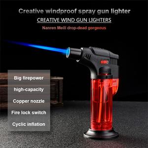 ไฟแช็คพลาสติกแบบชาร์จไฟได้ ขนาดเล็ก เติมแก๊สได้ ป้องกันลม ใช้กับเทียน เตาผิง และเตาปิ้งย่าง - Product Image 4