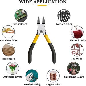 5" <b>Wire</b> Cutters 5 Pack Precision Cutting Pliers Ultra Sharp <b>Wire</b> <b>Snips</b> <b>Wire</b> Clippers Spring Loaded Flush Cutter jewelry Pliers - Product Image 4