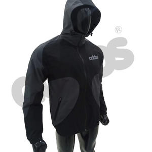 Chaqueta de lluvia de otoño informal para hombre, impermeable, de poliéster, capucha a prueba de viento, cierre de cremallera, bolsillo estampado lavado, tarifa al por mayor - Product Image 3