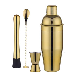 Venta al por mayor profesional 700ml coctelera de acero inoxidable <span class=keywords><strong>Set</strong></span> 4PCs <span class=keywords><strong>Bar</strong></span> herramientas de viaje Venta caliente Material de metal - Product Image 4