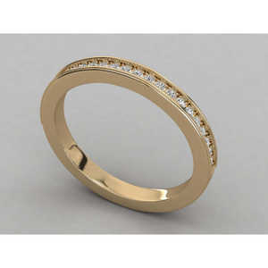 Bague Éternité Classique pour Femme en Diamant de Laboratoire 10K, Coupe Radiant, Plaqué Or Pur, pour Mariage, Coupe Marquise, Émeraude, Poire - Product Image 3