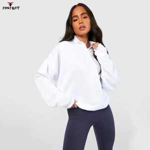 High Quality Unisex Casual Women Fashion Turtleneck <b>Zipper</b>-up short hodies <b>for</b> woman New Arrival Hot <b>Sale</b> New Design - Product Image 3