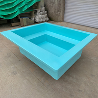 Spa en fibre de verre directement de l'usine, piscine avec jets intégrés, éclairage LED, résistant aux UV, échelle de sécurité pour enfants et adultes