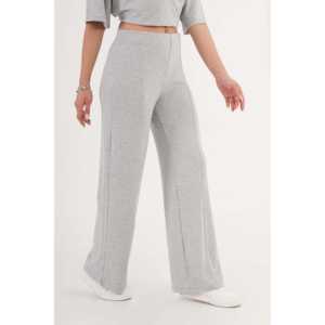 Pantalones para Mujer, Color Gris Suave, Cintura Elástica - Disponibles al por Mayor - Product Image 3