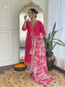 Rayón Kurti de calidad superior con pantalón a juego para oficina y ropa informal disponible a los mejores precios de la India - Product Image 4