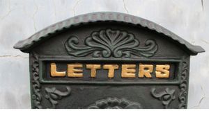 Revêtement antirouille Boîte aux lettres murale en métal vintage Boîte aux lettres en laiton moulé Boîte aux lettres antique - Product Image 5