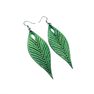 Leather Earring Best Look Top Quality <b>for</b> Ladies Parties <b>Wedding</b> Different Design Earring Customized Design - Product Image 3