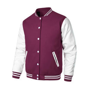 Mens Varsity Baseball Jacket University Team Uniform Lightweight WoolLeather Jacket <b>Button</b> Pocket CollegeBaseballjacket for men - Product Image 2