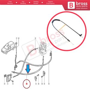 Câble de déverrouillage de la porte coulissante latérale BDP1602 pour Kangoo MK1 KC Express FC Kubistar X76 8200182961 Pièces automobiles Bross - Product Image 5
