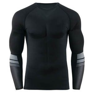 Camiseta de Compresión de Manga Larga para Hombre, de Alta Calidad, en Spandex/Poliéster, para MMA y BJJ, con Logotipo Personalizado Impreso, a Precio Razonable - Product Image 3