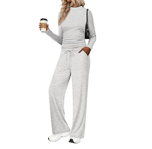 Conjuntos Deportivos para Mujer de 2 Piezas, Top de Manga Larga sin Costuras, Leggings con Efecto Push-Up Oculto, Ropa de Gimnasio - Product Image 6