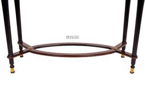 Mesa Consola Rectangular de Lujo Hecha a Mano con Detalles Decorativos de Latón y Marco de Soporte Curvo - Product Image 5