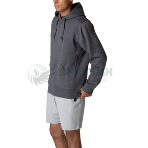 Sudadera con capucha de algodón 100% de alta calidad para hombre, forro polar térmico de invierno con bordado impreso personalizado, capucha sólida cálida a la venta - Product Image 3