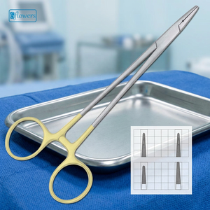 Crile <b>Wood</b> Needle Holder TC Surgical Instruments Stainless Steel Manual Forceps for General Surgery Class I CE Certified - Product Image 2