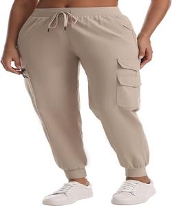 กางเกงขายาวทรงคลาสสิกสำหรับผู้หญิง เอวยางยืดแบบมีเชือกผูก คุณภาพสูง ทนทาน น้ำหนักเบา มีกระเป๋าข้าง - Product Image 4