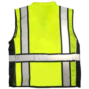Chaleco reflectante de seguridad personalizado de fabricante, chaqueta reflectante de poliéster 100%, chaleco reflectante de seguridad de alta visibilidad - Product Image 3