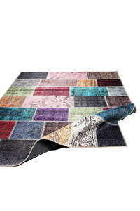 Adiva Alfombra turca hecha a máquina Alfombra antideslizante con respaldo de algodón lavable Exportación directa de Gaziantep para uso doméstico - Product Image 2